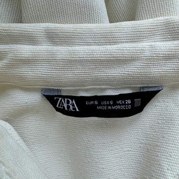 Zara Soft Feel Corduroy Shirt in Cream - Picture 6 of 6